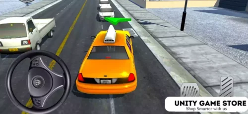 Modern city taxi driving Unity game Source code - Unity Game Store