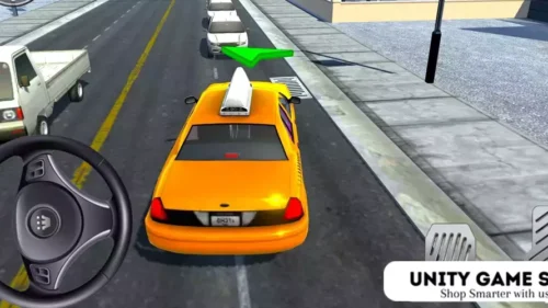 Modern city taxi driving Unity game Source code - Unity Game Store