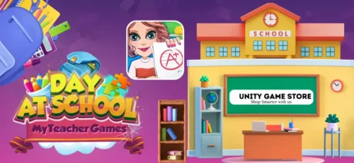Day At School Teacher Unity game Source code - Unity Game Store