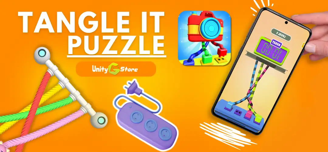 Tangle it is a puzzle game, unity source code.