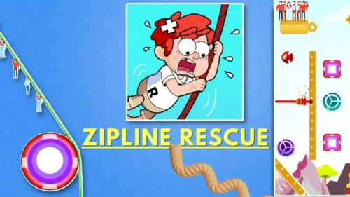 Zipline Rescue People Puzzle Unity Source Code